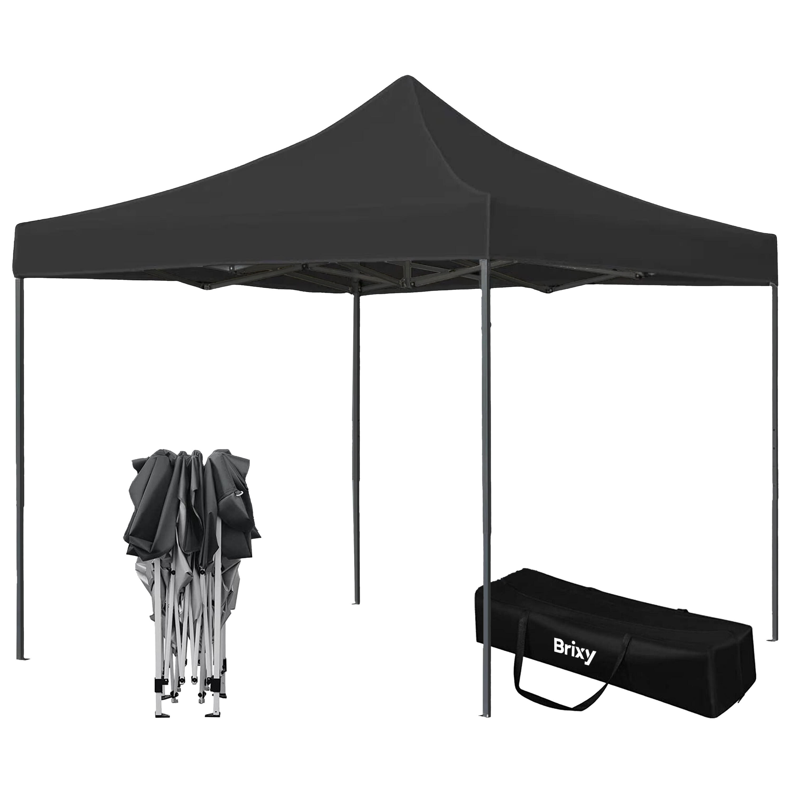 Partytent 3x3m - Opvouwbaar - Easy Up - Waterdicht - Met Tas - Zwart 4/7