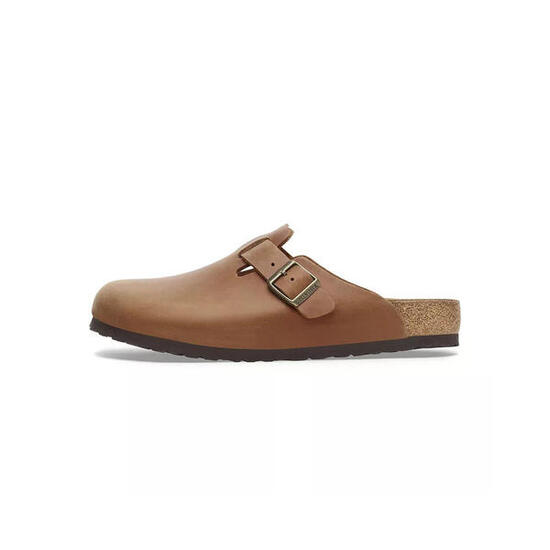 Unisex muły Birkenstock Boston brązowe regular 1028179
