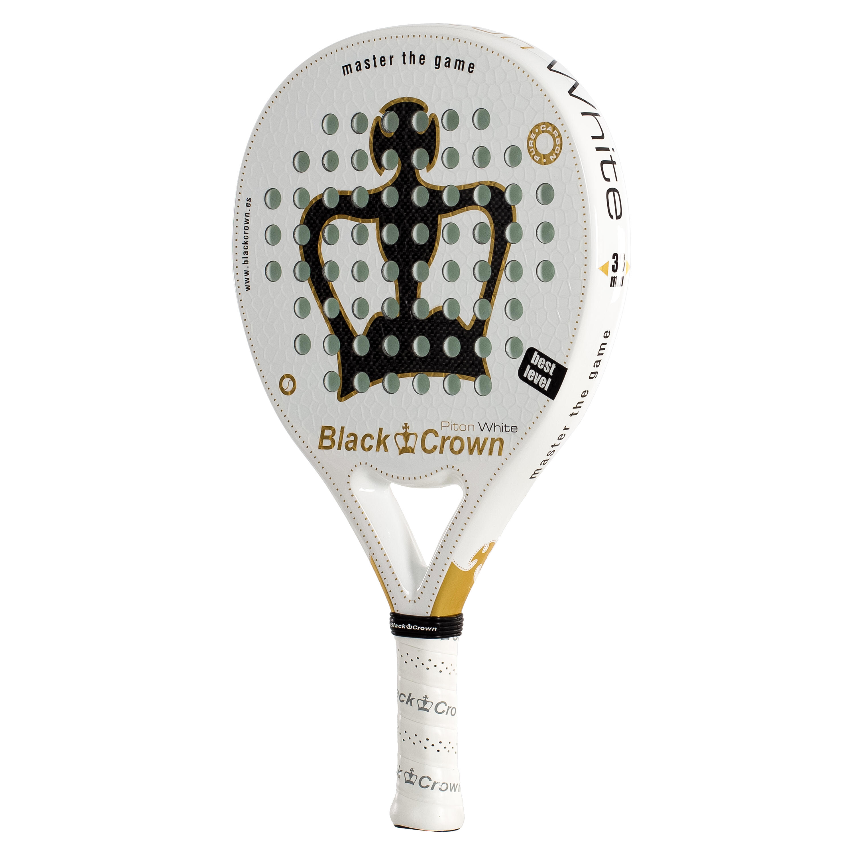 Black Crown Piton White | Raquete Padel Redonda 3K Carbono 355g Avançado 3/7