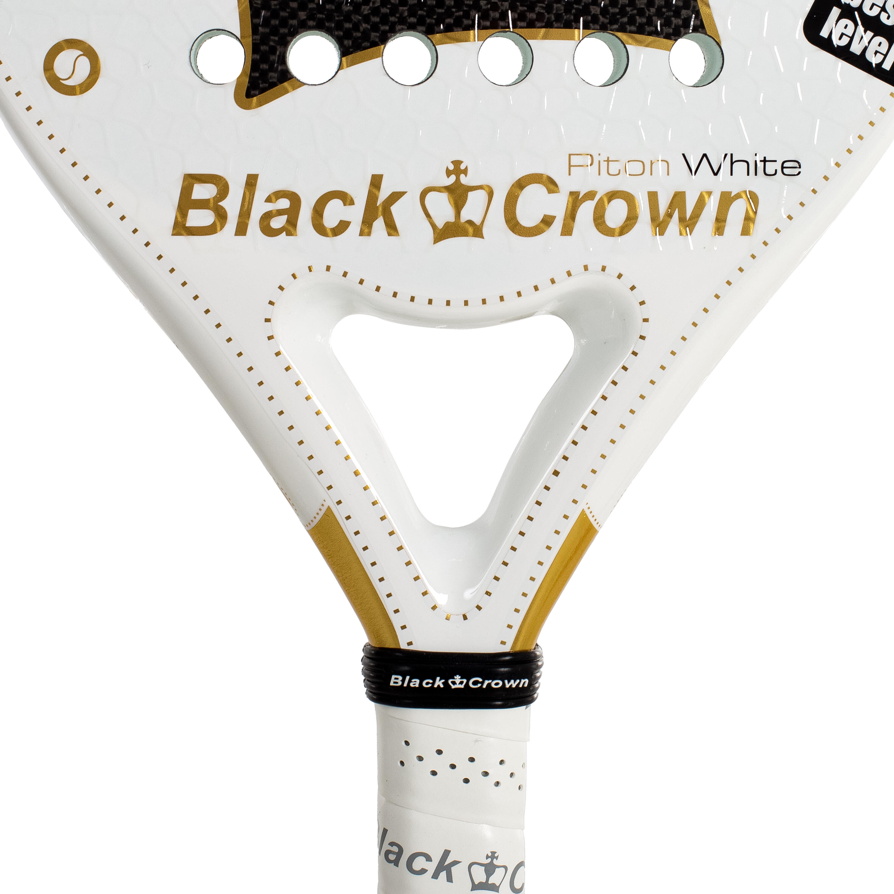 Black Crown Piton White | Raquete Padel Redonda 3K Carbono 355g Avançado 5/7
