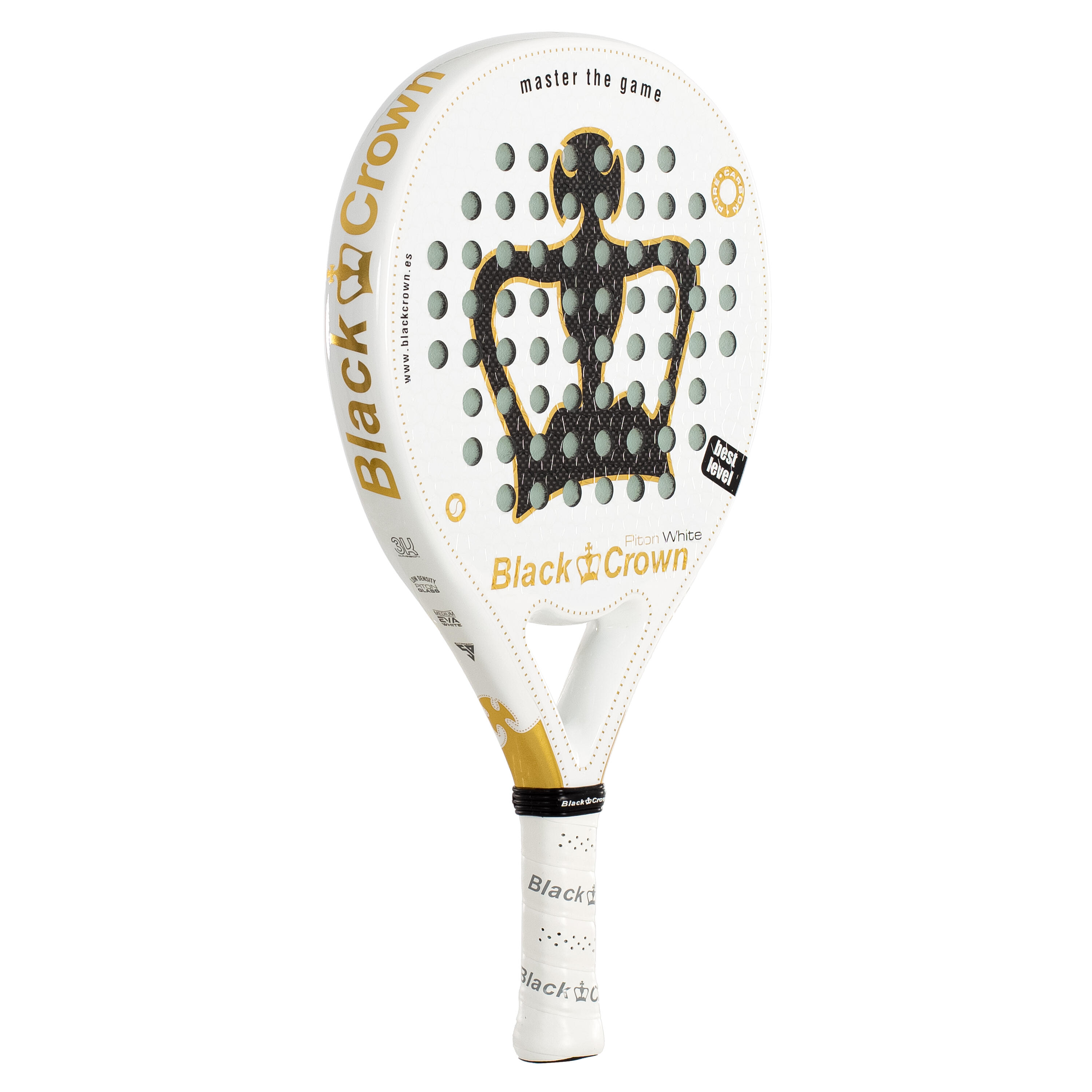 Black Crown Piton White | Raquete Padel Redonda 3K Carbono 355g Avançado 4/7