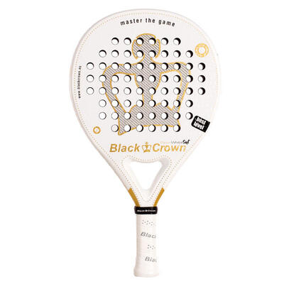 Black crown piton white soft | padelracket rond 3k aluminium 355g gevorderd