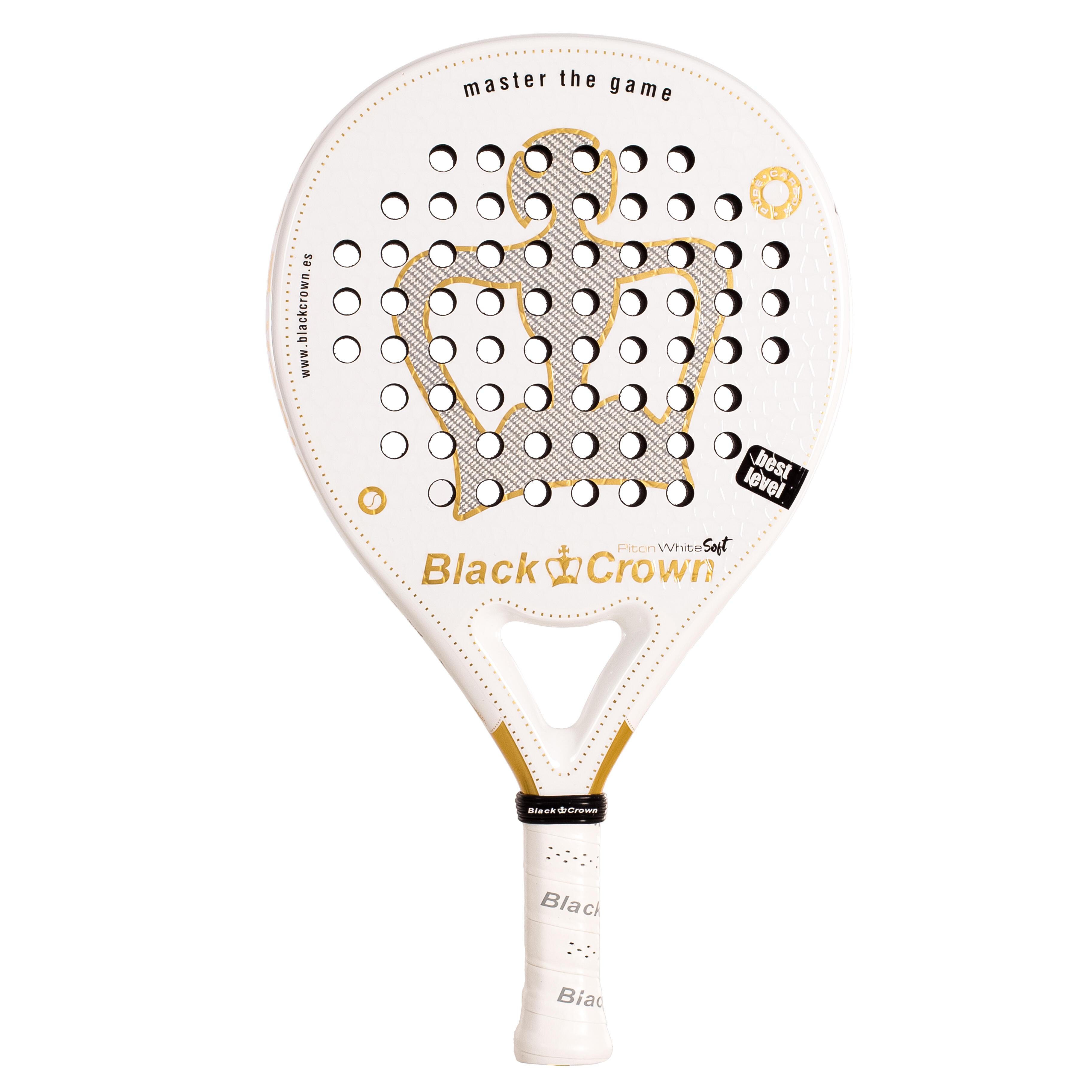 Black Crown - Black Crown Piton White Soft | Raquette Padel Ronde 3k Aluminium 355g Pro - Raquette De Padel - Noir - No Size - Decathlon