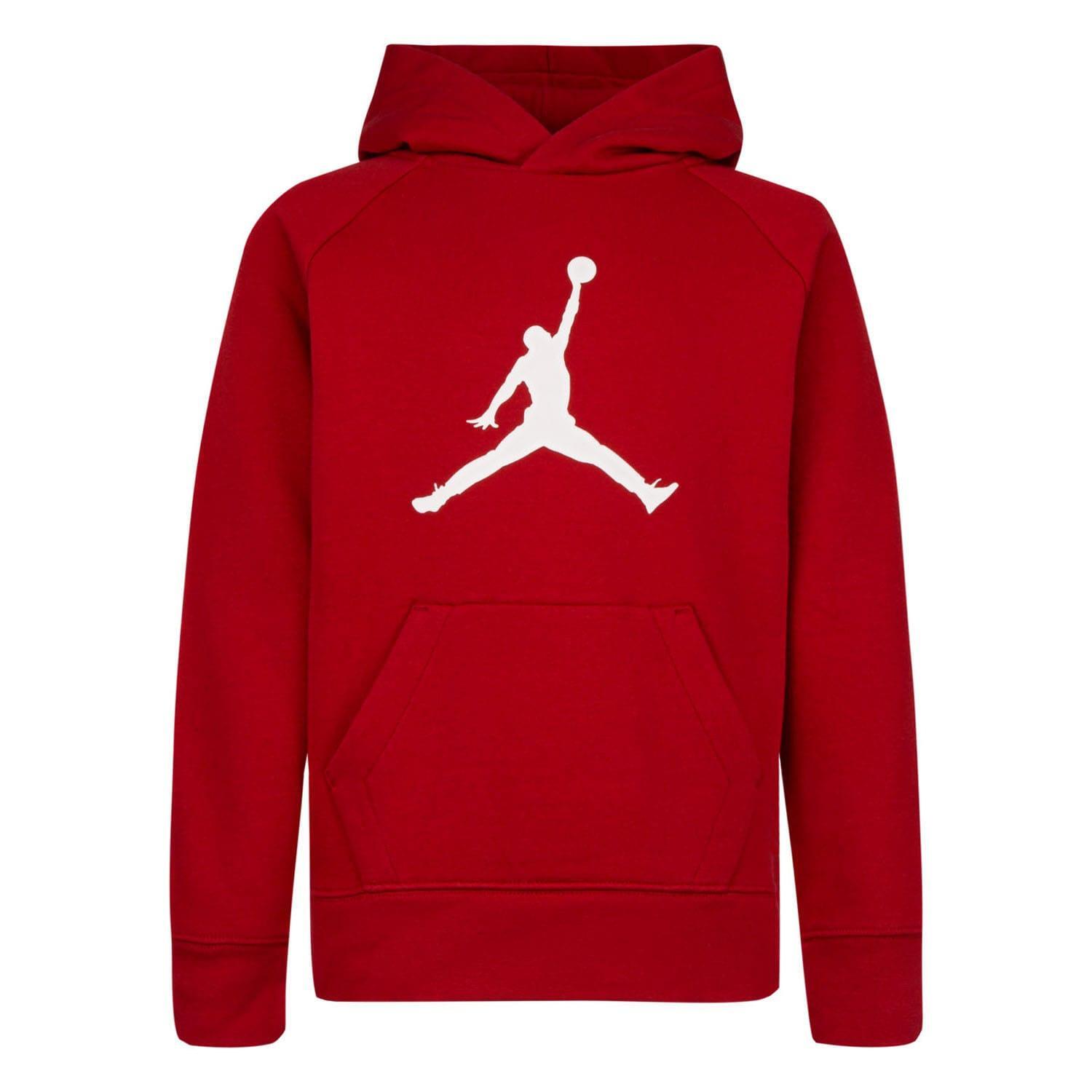 NIKE Childrens/Kids Jordan Fleece Logo Hoodie (Red)