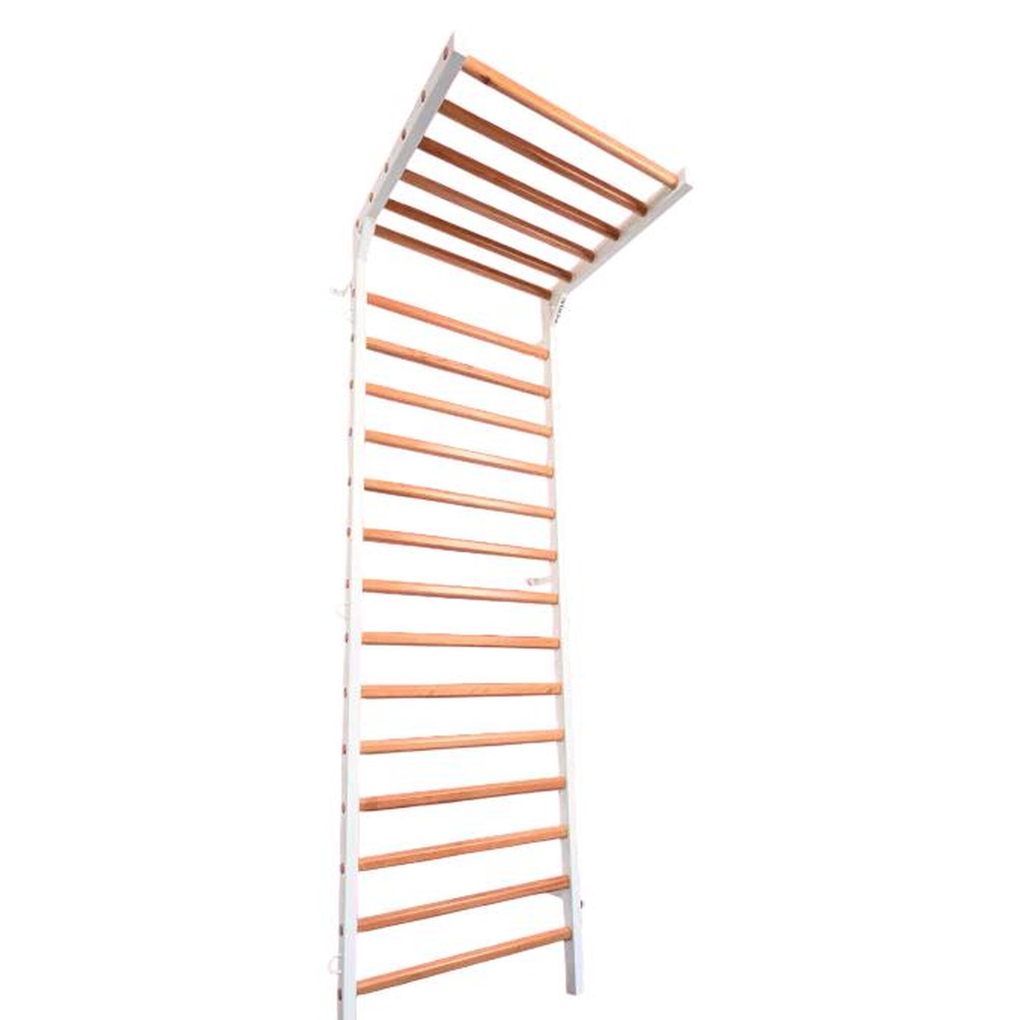 Spalier pentru Gimnastica Metal - Lemn, lăcuit, 17 bare din fag, 240X90 CM, 277