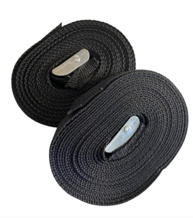 5m Tie Downs - Black 2 pieces