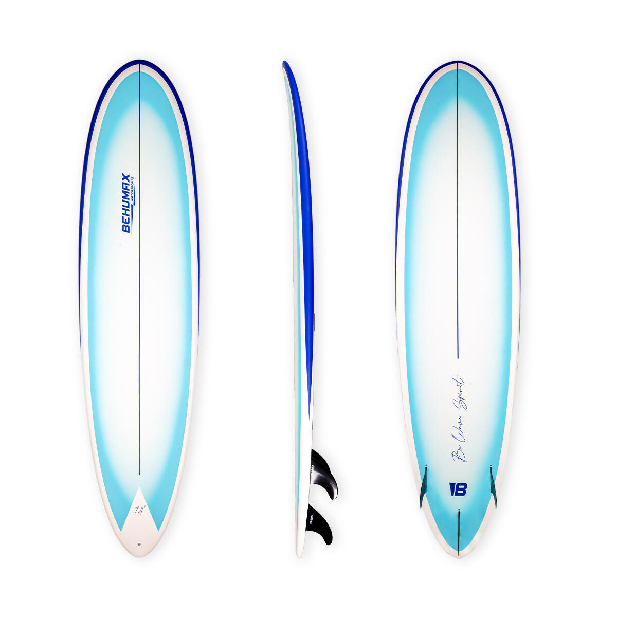 BEHUMAX Prancha de surf curta Be Wave Spirit 7'4″ Behumax