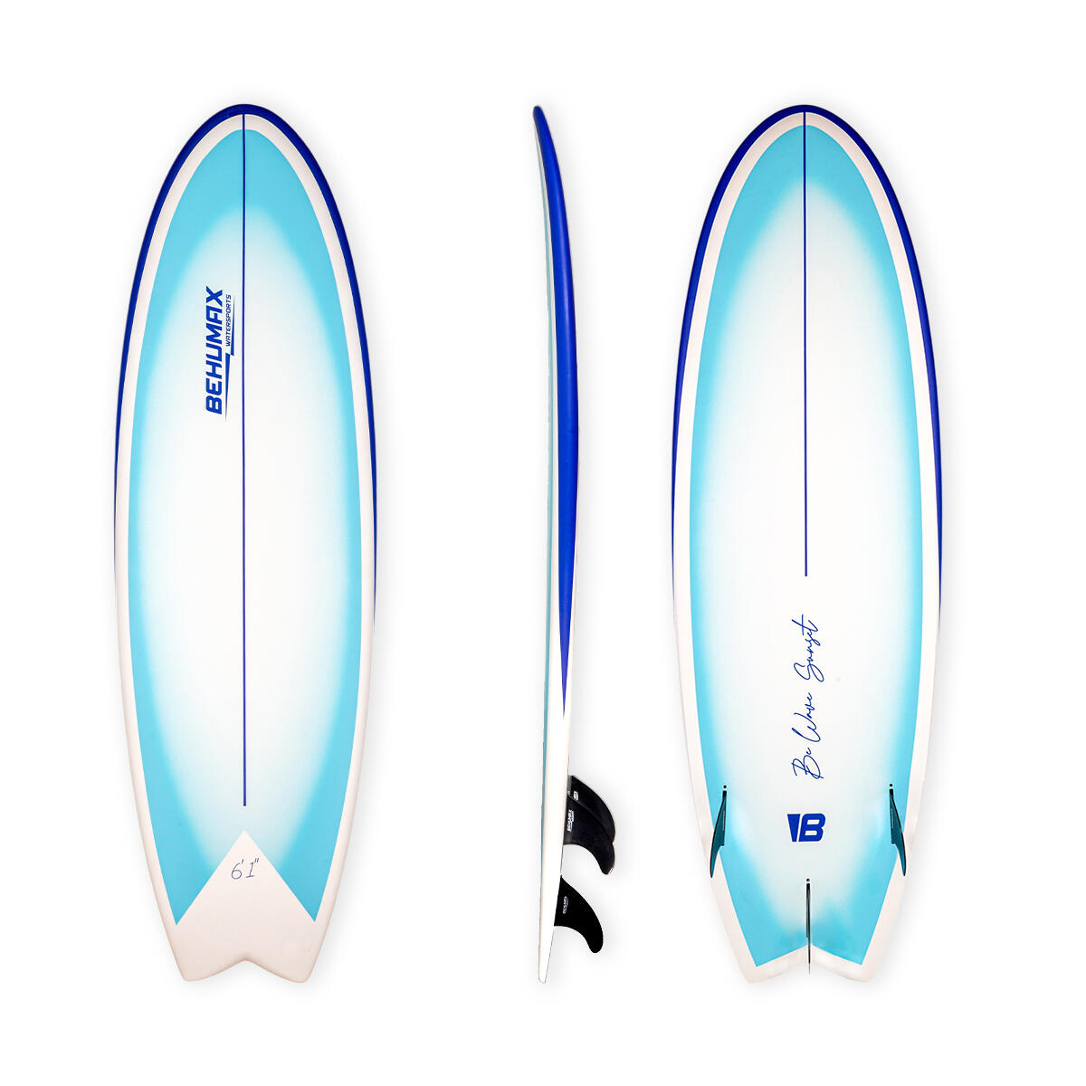 BEHUMAX Prancha de surf Fishboard Be Wave Sunset 6'1″ Behumax