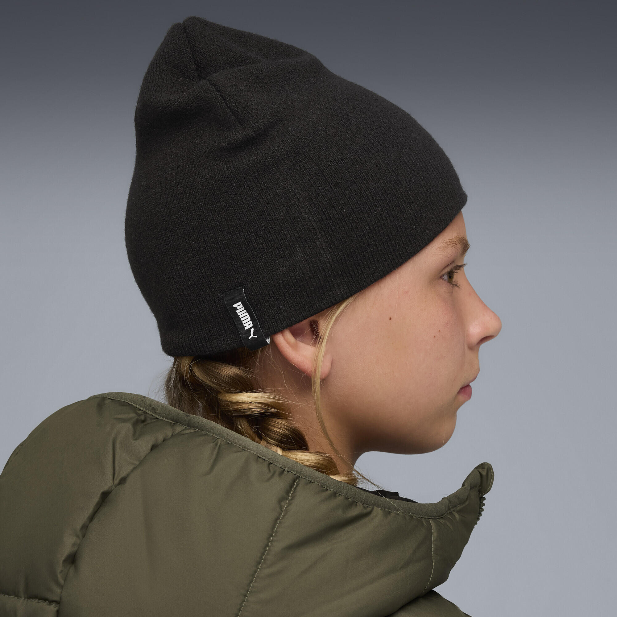 Bonnet sans revers à couronne mi-haute Essentials Enfant et Adolescent PUMA 3/4
