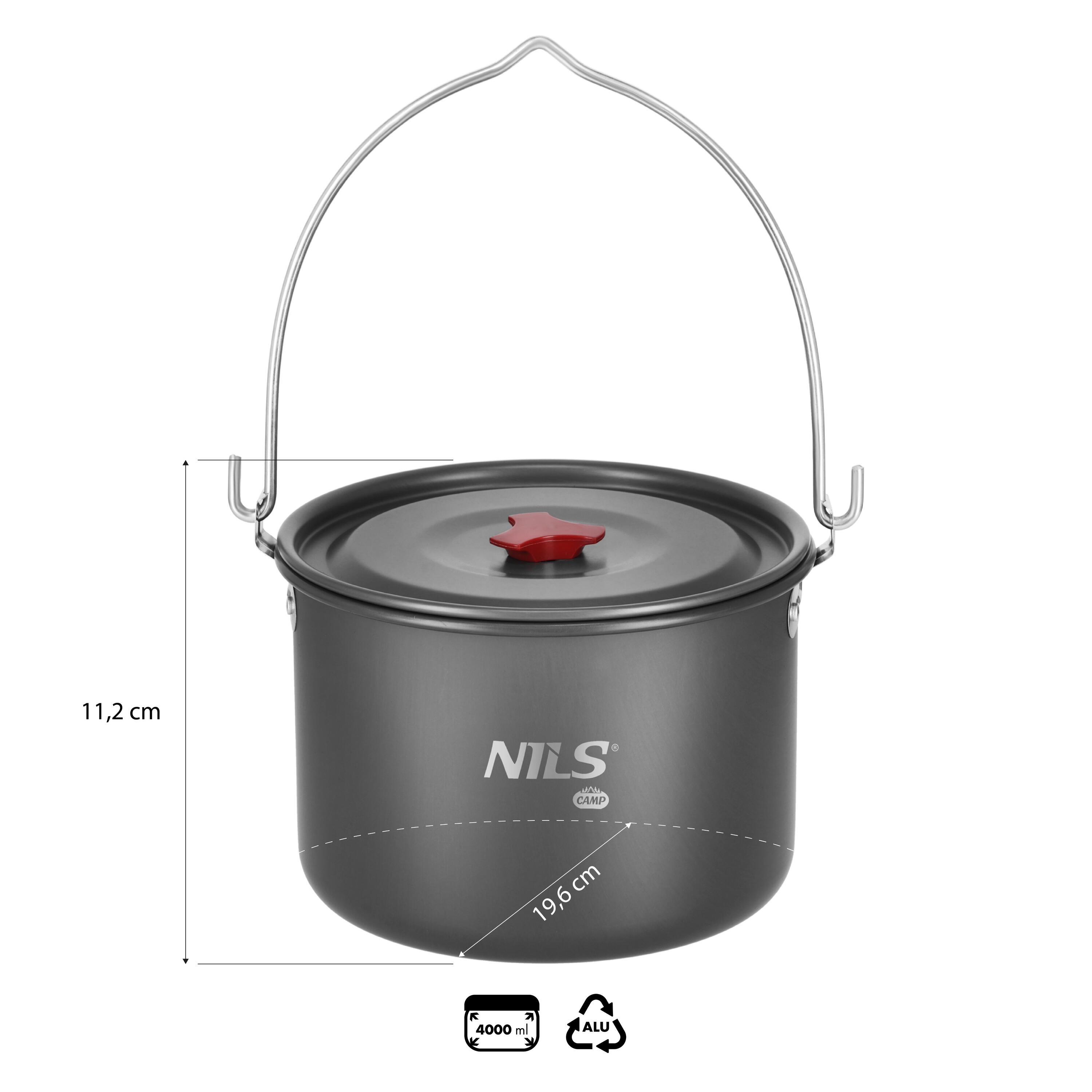 Reiskookpot met deksel 4 L NC17117 Nils Camp 3/7