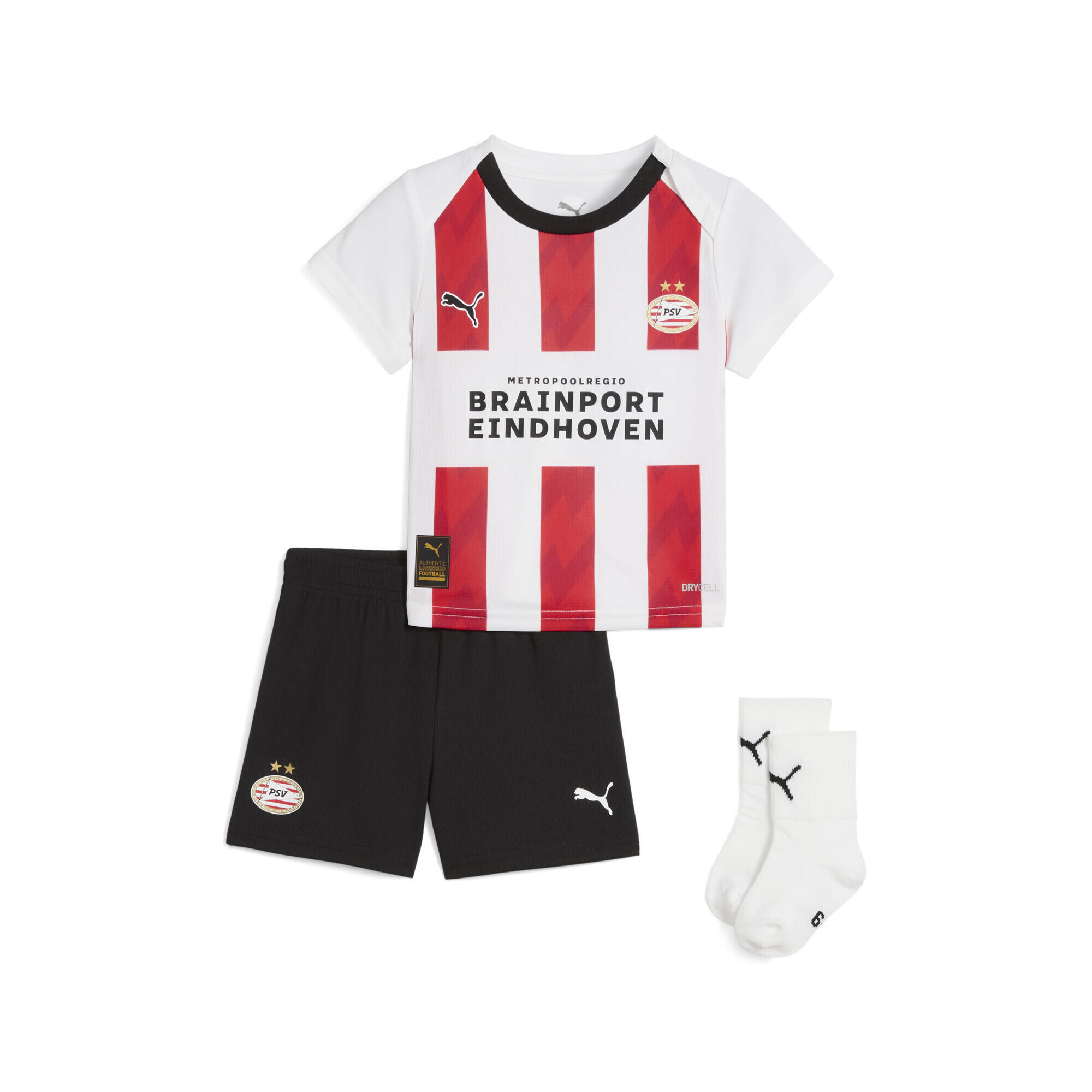 Strój domowy PSV Eindhoven 25/26 dla małych dzieci PUMA For All Time Red White