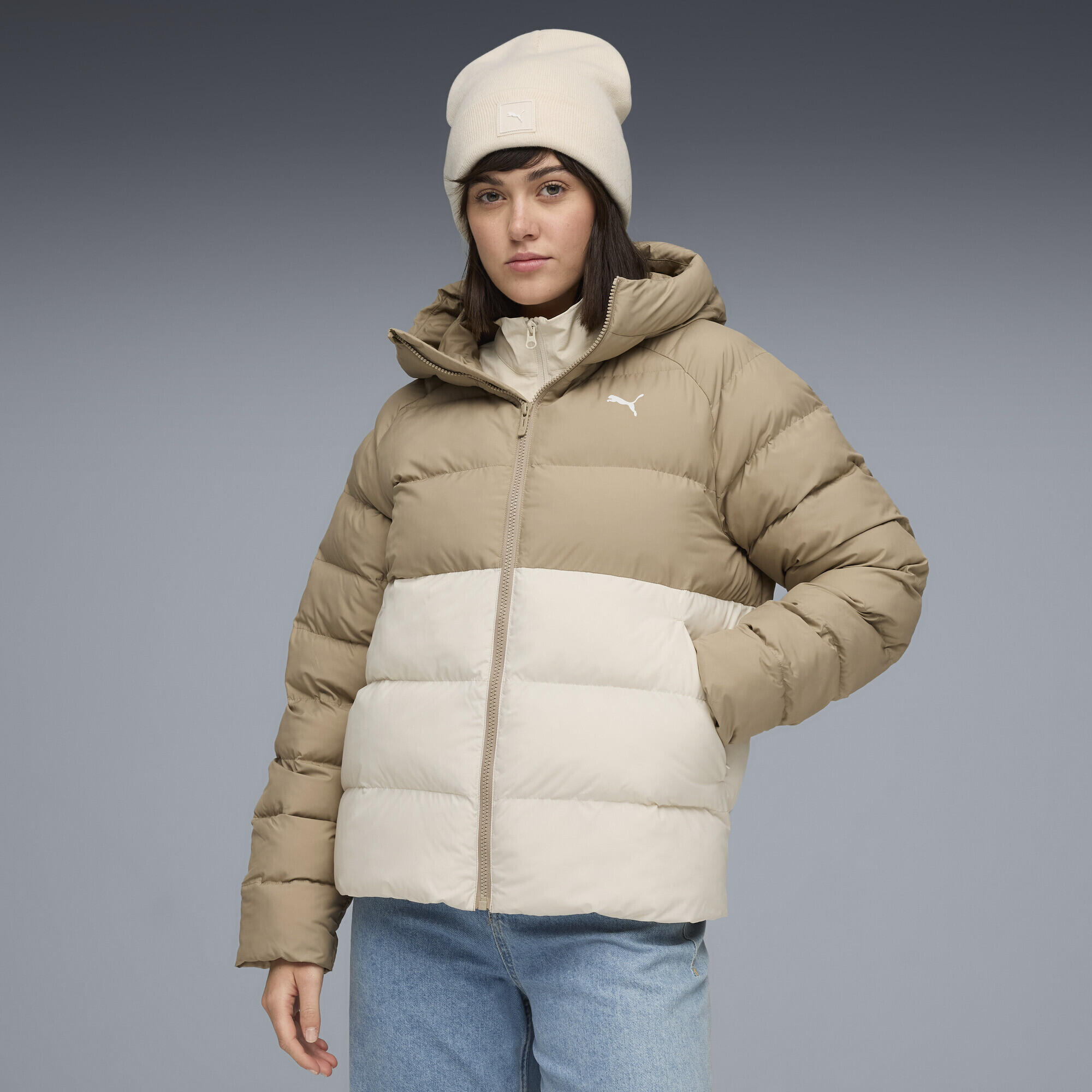 Damska kurtka z kapturem Mono PUMA Alpine Snow White