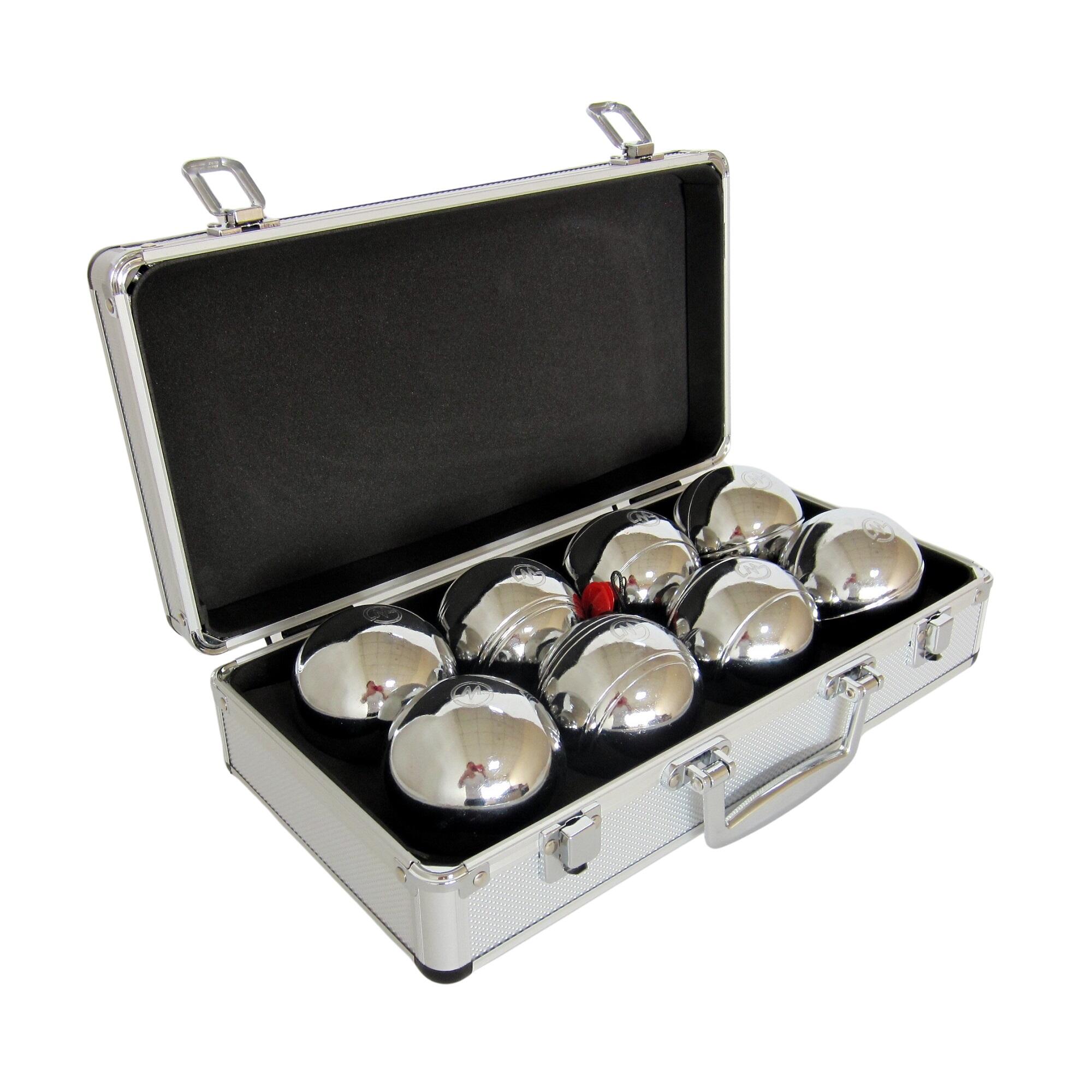 MASTER Pétanque sada MASTER 8 chromovaných koulí F.I.P.J.P. v hliníkovém kufru
