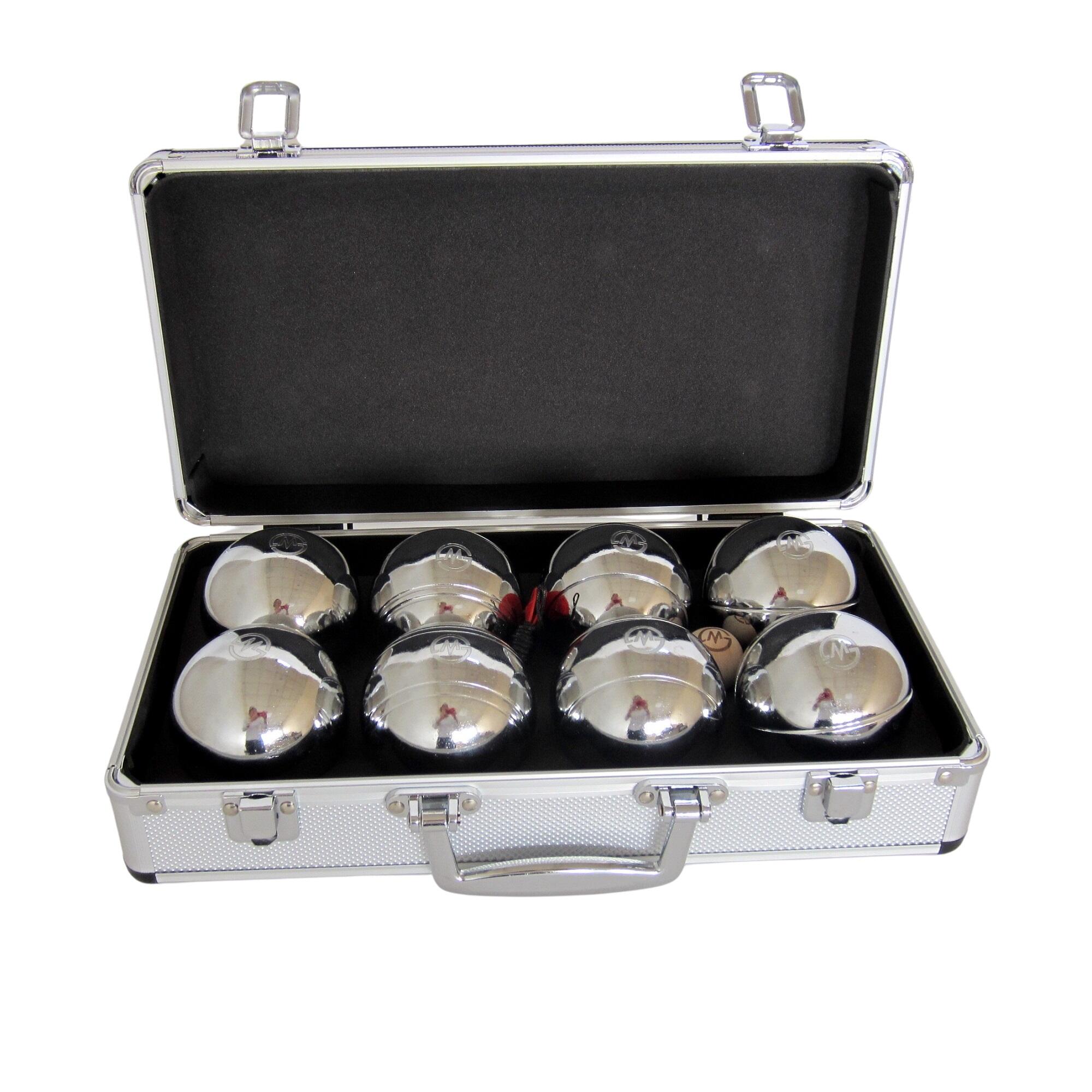 Pétanque sada MASTER 8 chromovaných koulí F.I.P.J.P. v hliníkovém kufru 4/6