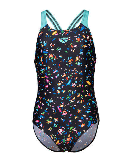 Arena Confetti Badeanzug Schwarz/Multicolor Mädchen 6/7