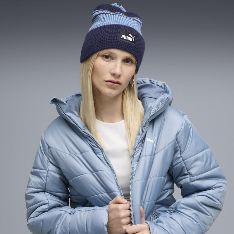 Czapka beanie średniej głębokości Essentials z pomponem PUMA Navy Mix Blue