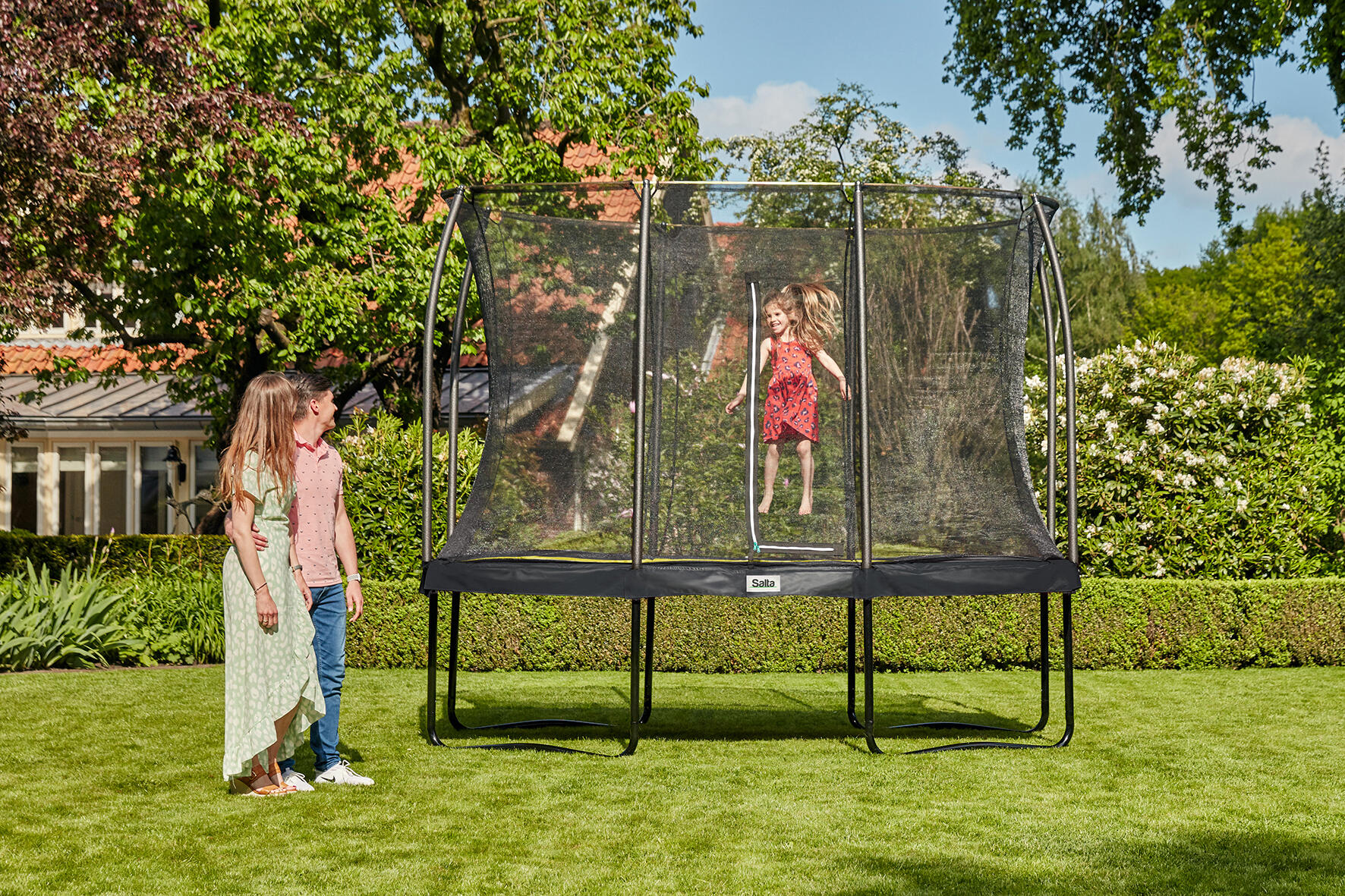 Trampoline - Comfort Edition - 214 x 153 cm - Rectangulaire Noir 6/8