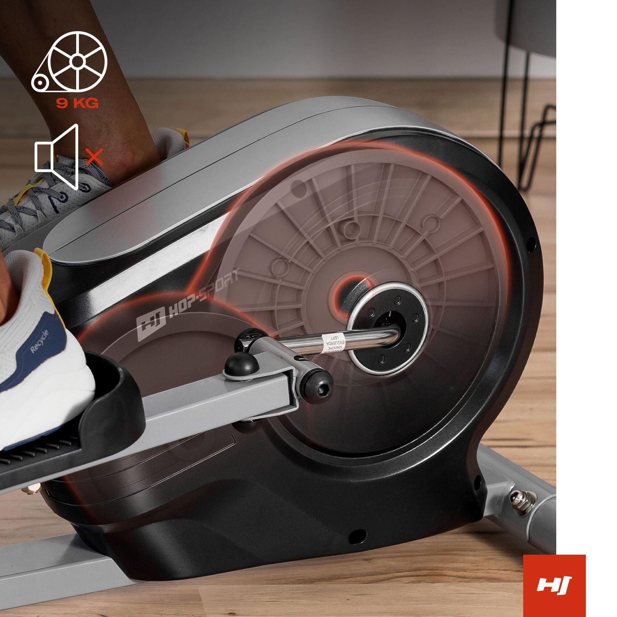 Vélo elliptique magnétique Hop-Sport HS-2050C Cosmo, Argenté 3/7