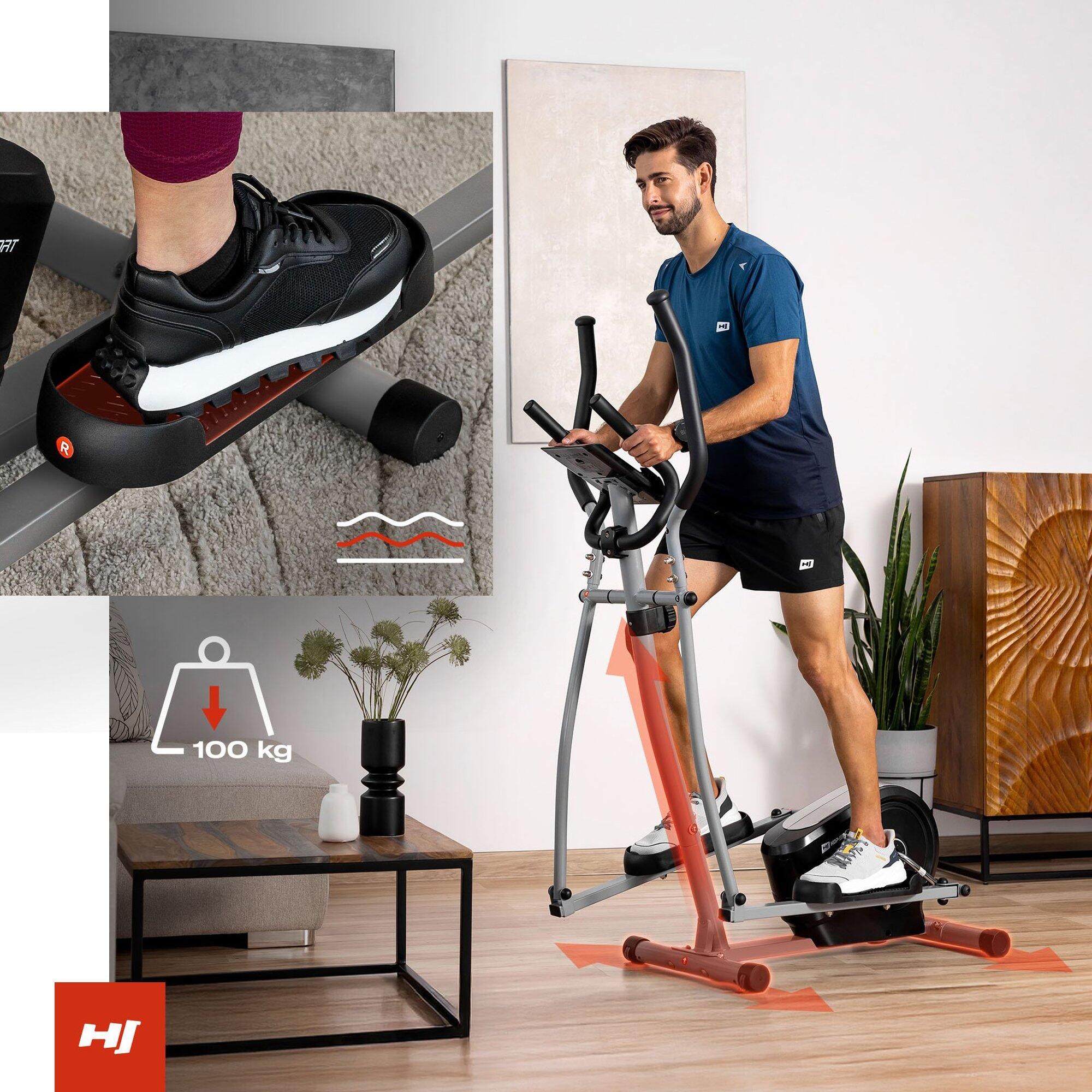 Vélo elliptique magnétique Hop-Sport HS-2050C Cosmo, Argenté 5/7