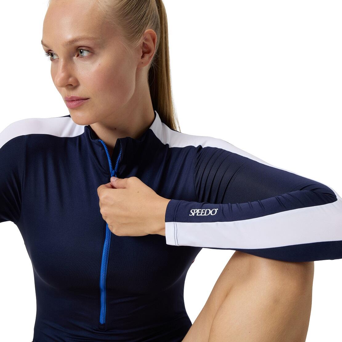 Strój kąpielowy jednoczęściowy damski na basen Speedo Long Sleeve Zip 6/7