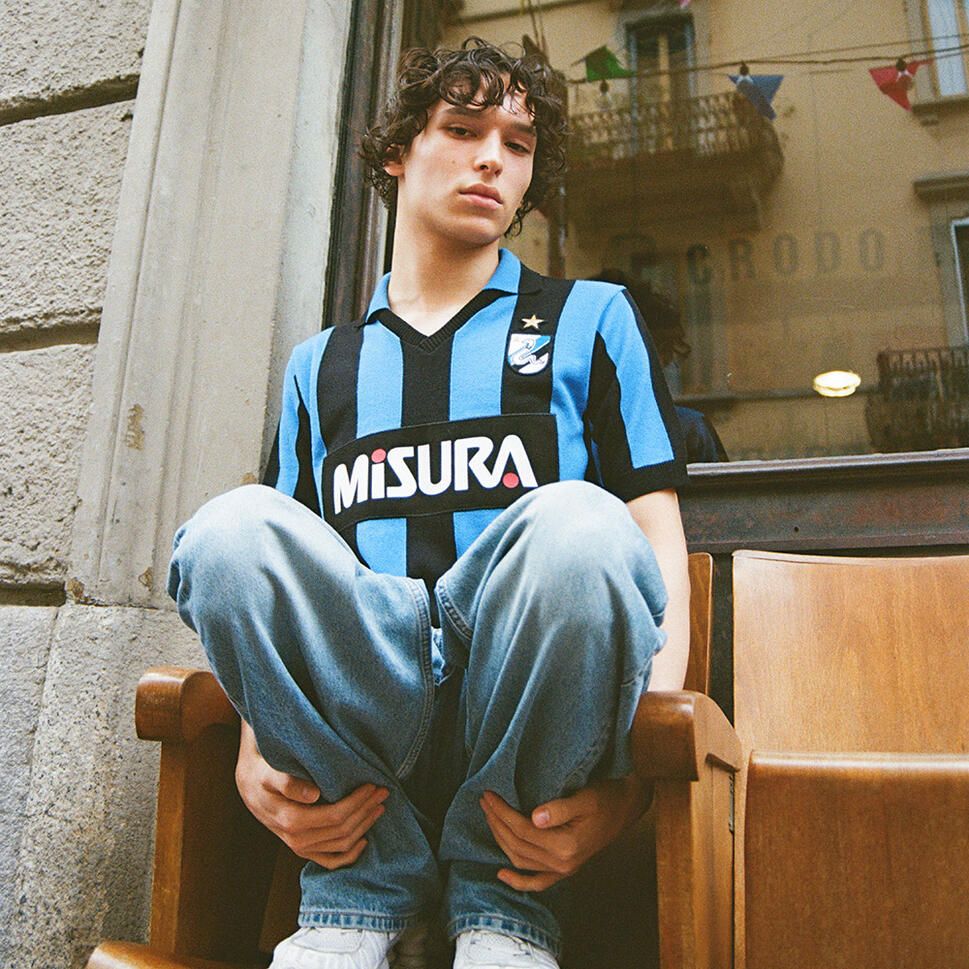 Koszulka Retro Piłkarska - Dorosły - FC Internazionale 1986 - Niebieski-Czarny