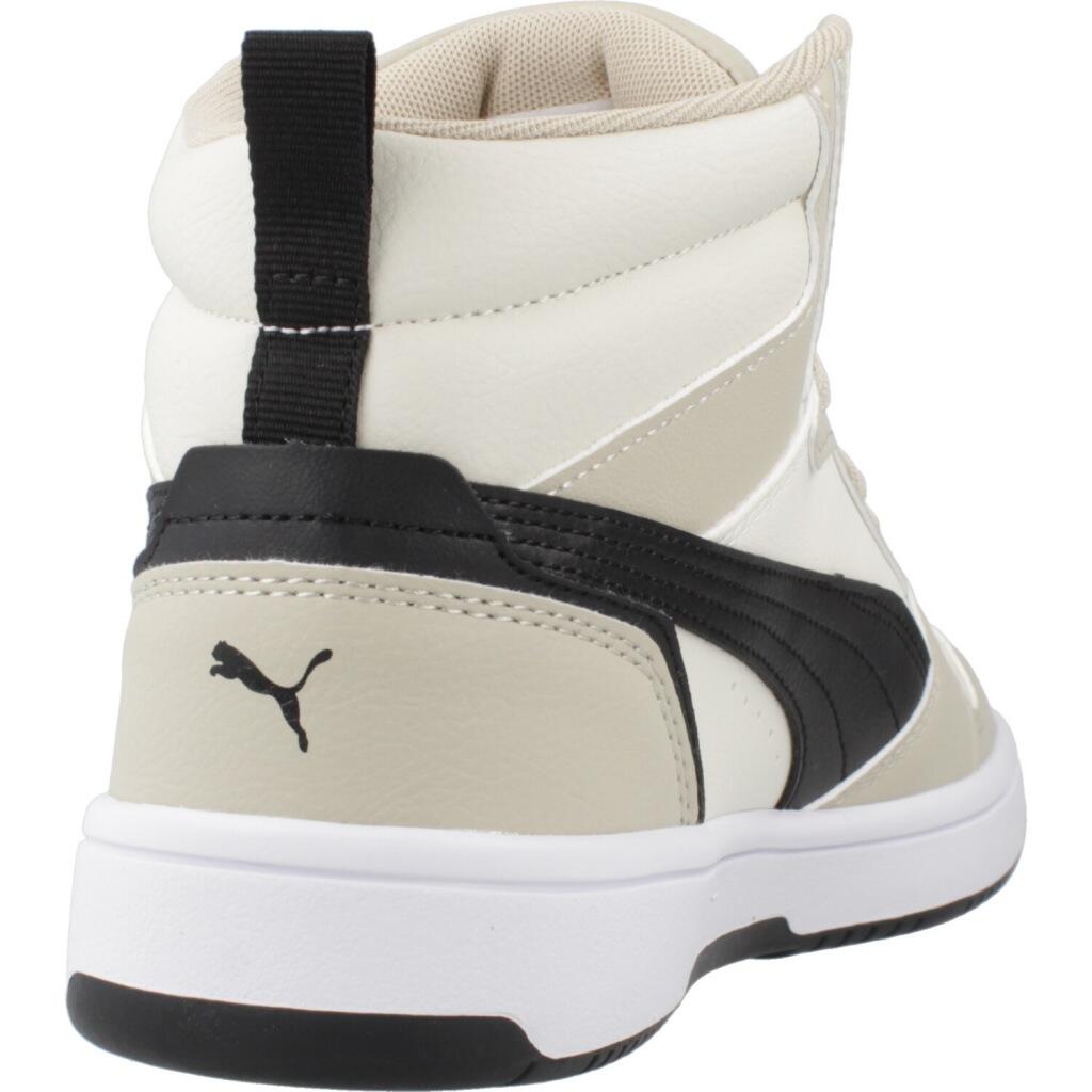 Baskets Puma Modèle Rebound V6 Mid Jr Couleur Beige 3/5