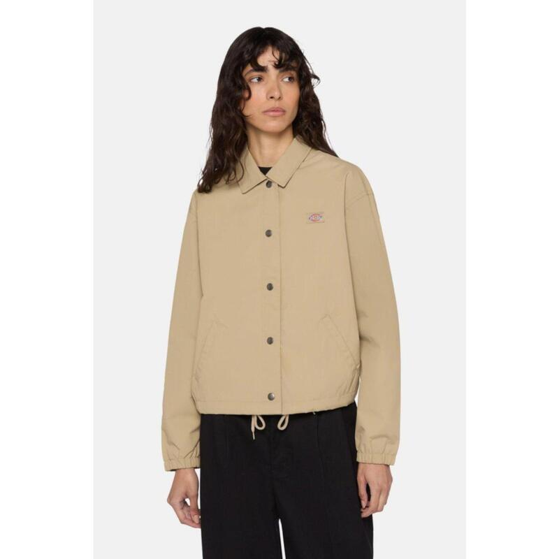 Jachetă Dickies Model Oakport Cropped Coach Culoare Bej