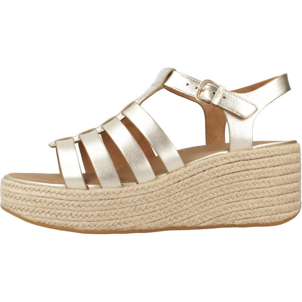 FITFLOP FitFlop Platfforms Espadr. Leather Fisherman Wedge Sandals  PLATINO 36 2/7