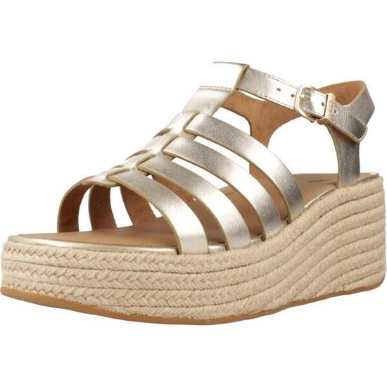 FITFLOP FitFlop Platfforms Espadr. Leather Fisherman Wedge Sandals PLATINO 36