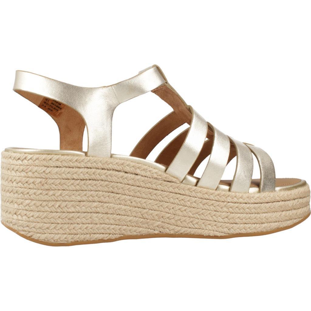 FITFLOP FitFlop Platfforms Espadr. Leather Fisherman Wedge Sandals  PLATINO 36 4/7