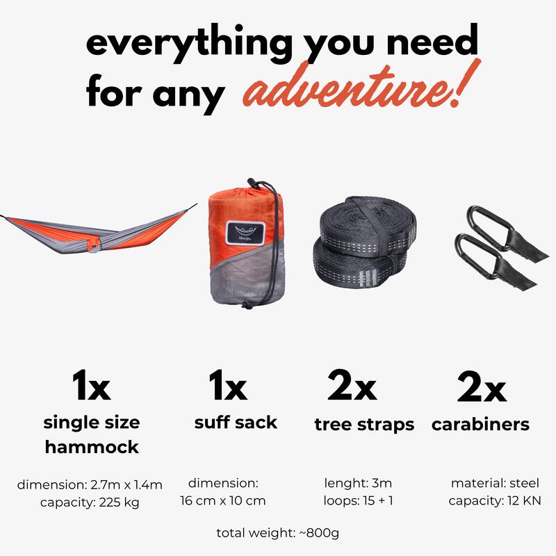 Hamac storeful din material tip parasuta, ultra usor, ultra portabil, excelent p