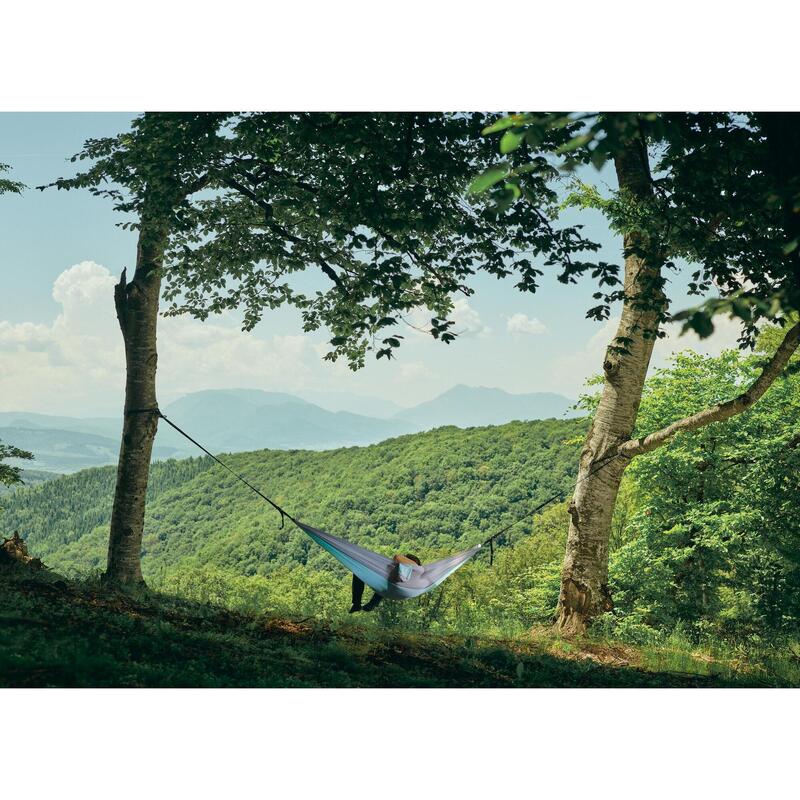 Hamac hikerjoy, usor, portabil, 270x140 cm, doua chingi si 2 carabine incluse