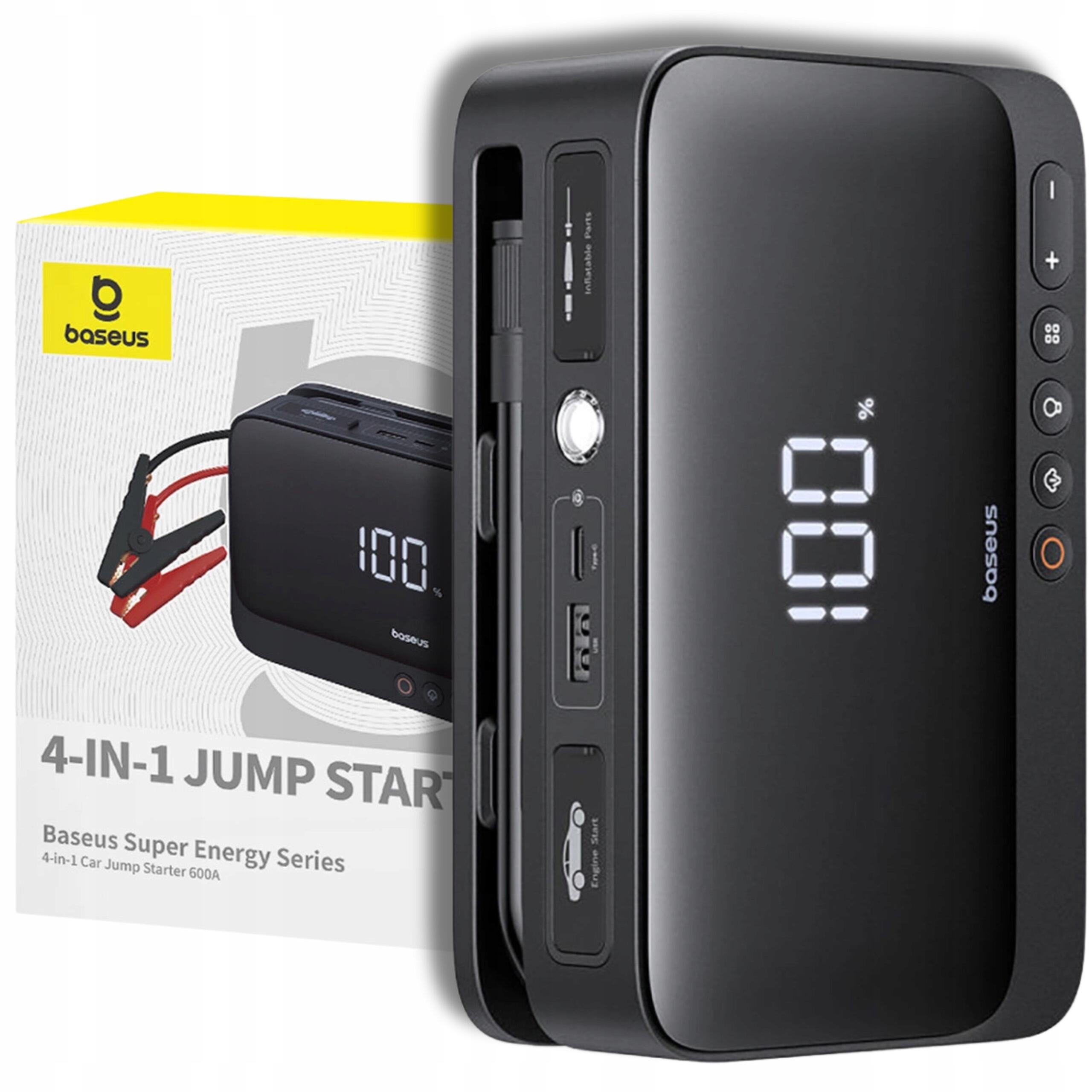 BASEUS jump starter 600a booster 6000 mah kompresor