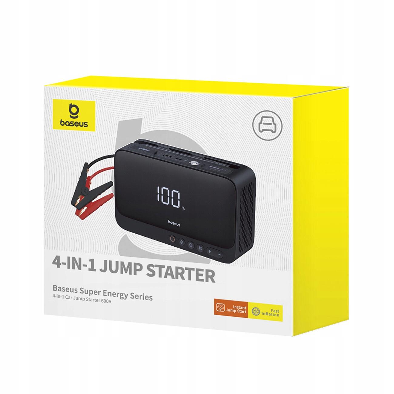 AVVIATORE BASEUS 600A BOOSTER POWERBANK 6000 mAh COMPRESSORE 2/7