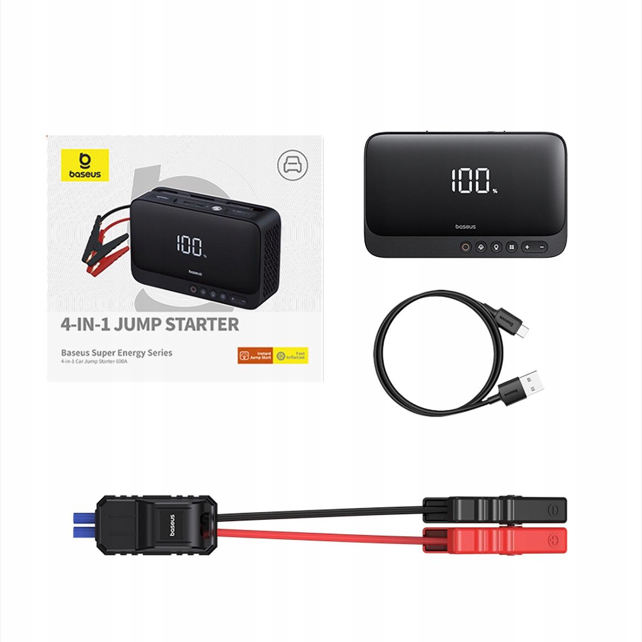AVVIATORE BASEUS 600A BOOSTER POWERBANK 6000 mAh COMPRESSORE 7/7