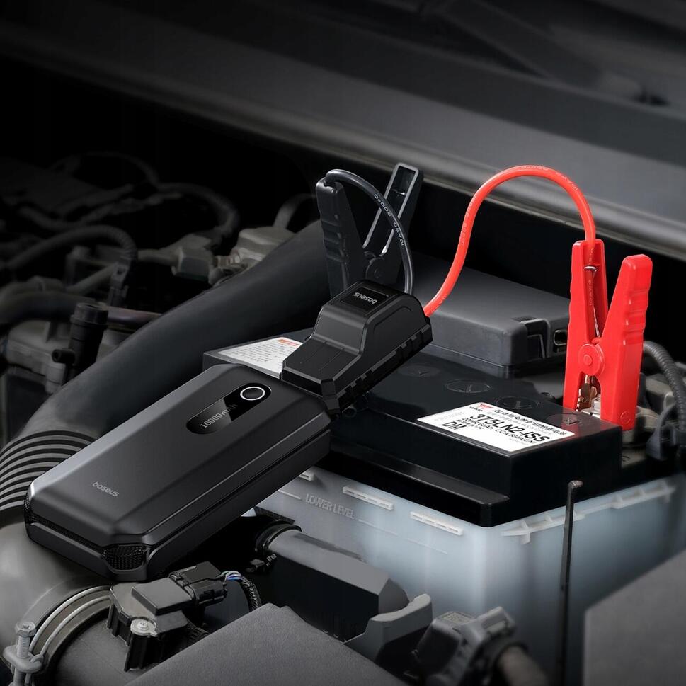 Baseus urządzenie rozruchowe booster jump starter powerbank klemy latarka