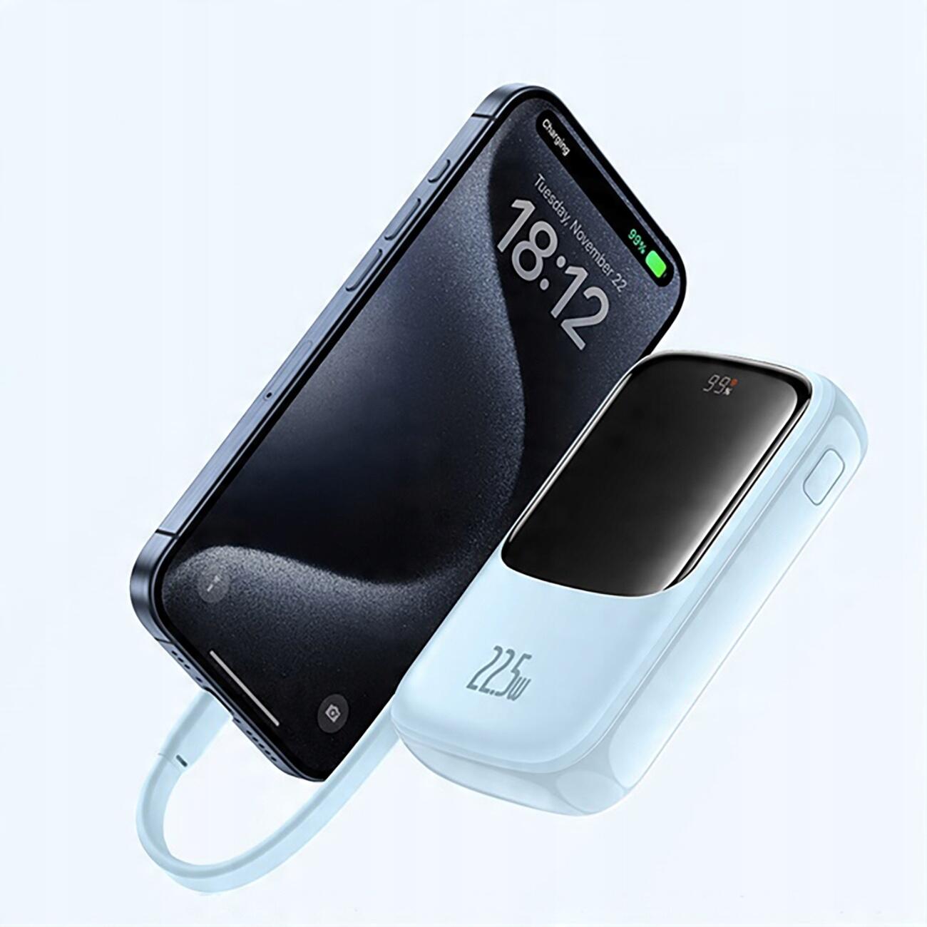 Baseus powerbank 22.5w 10000mah z kablem usb-c 2/7