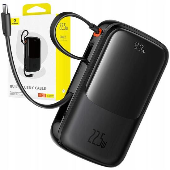 Baseus Powerbank 10000mAh 225W con Ricarica Rapida e Cavo USB-C