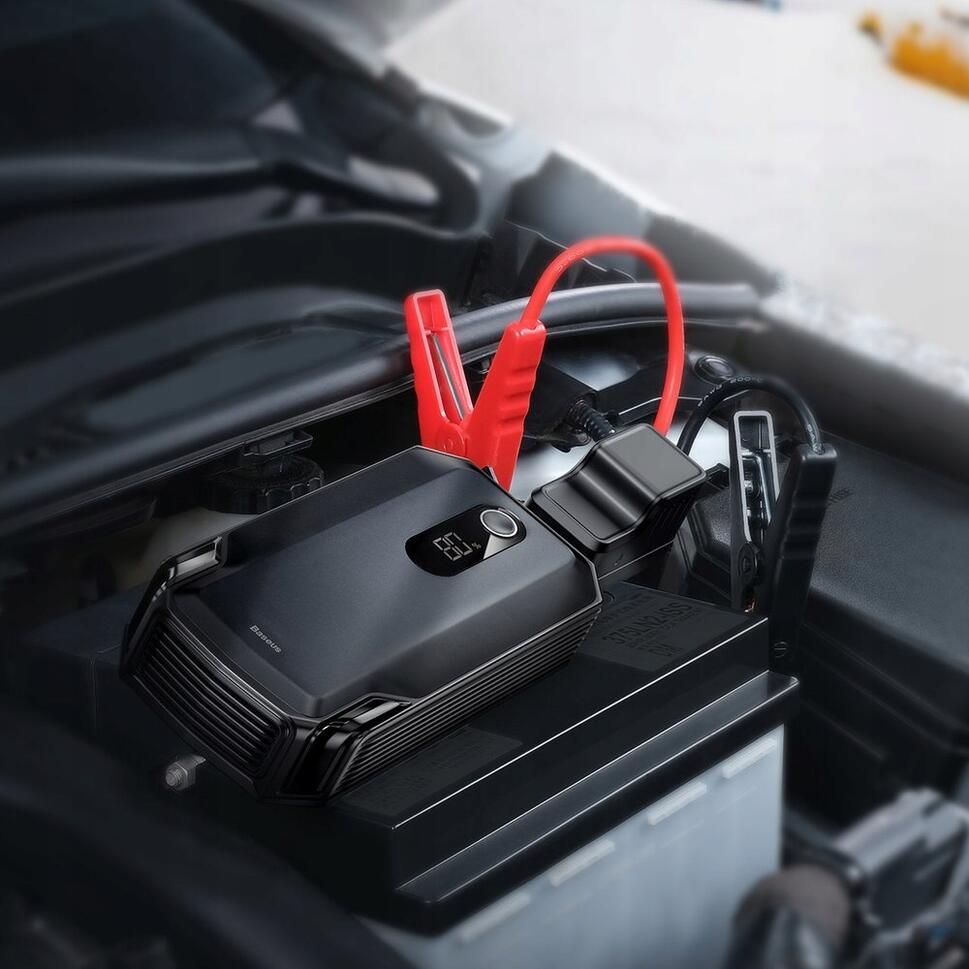 Baseus urządzenie rozruchowe powerbank jump starter 20000mah booster klemy