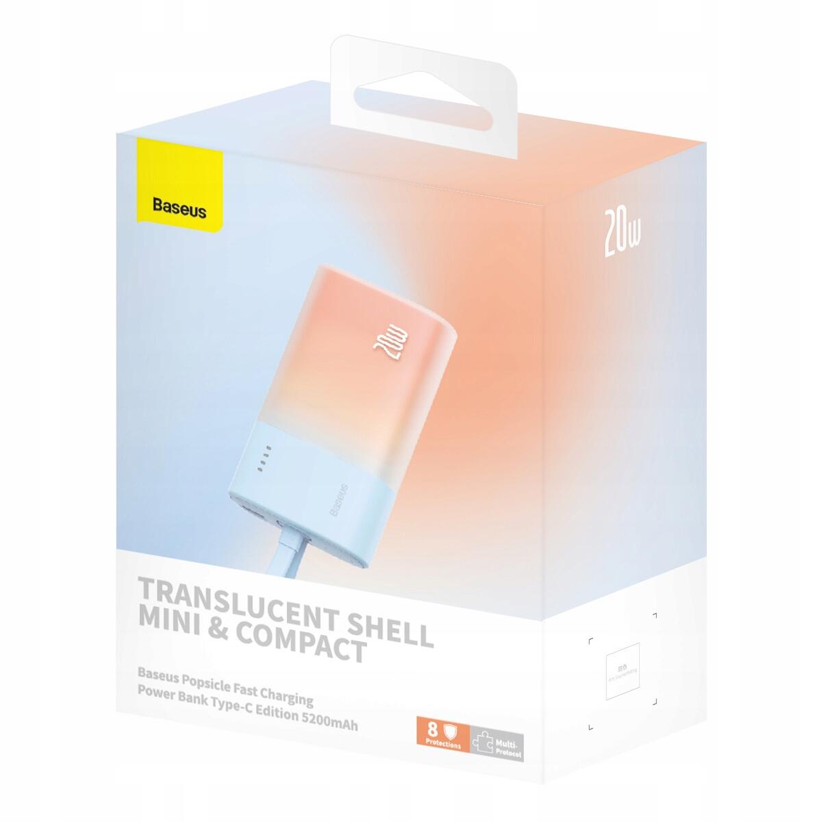 Batterie Externe Puissante Baseus 5200mAh 20W avec Câble Lightning Intégré 7/7