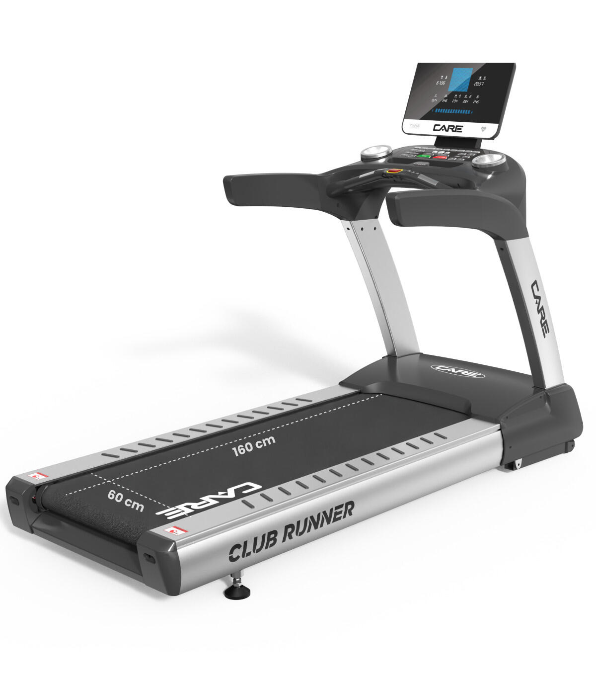 Tapis de course professionnel - 25km/h - CARE - CLUB RUNNER LED 4/8
