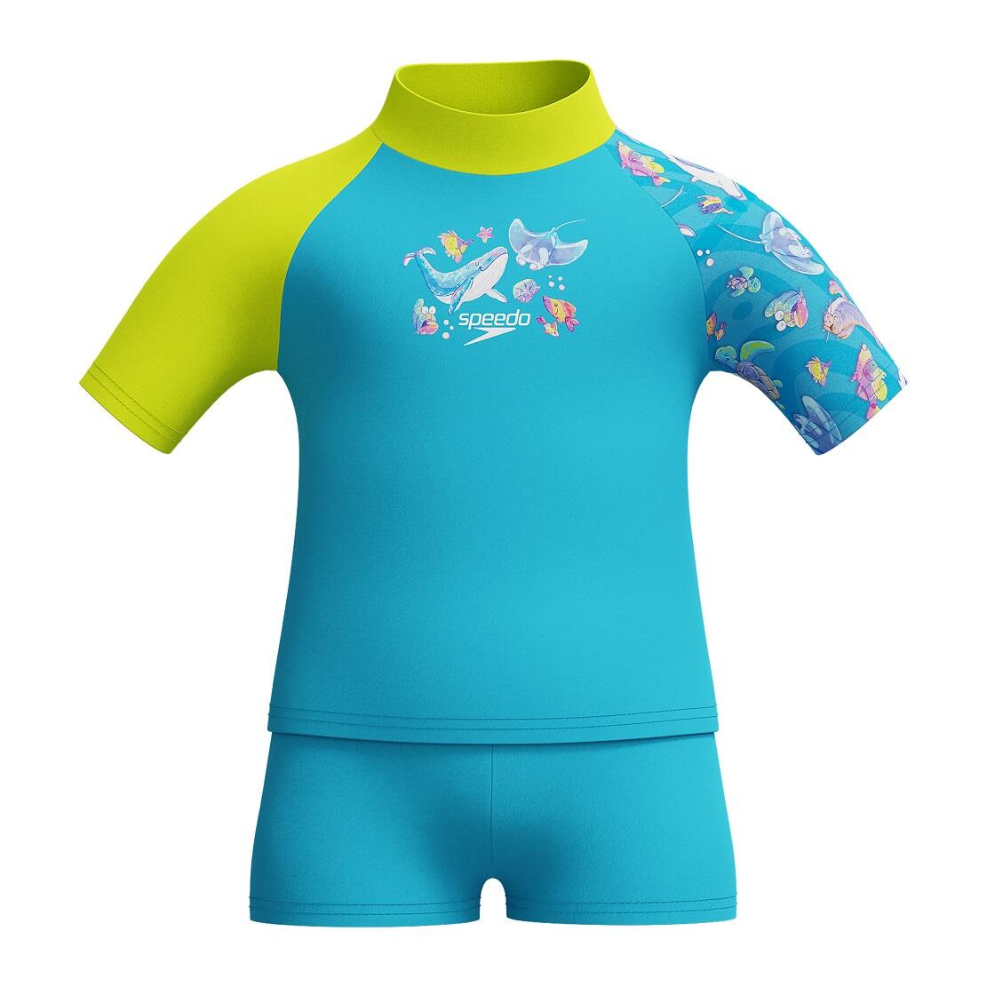 SPEEDO STROJE PŁYWACKIE JUNIOR DIGI SS RSH TP SET IM BLUE 8-00384418240 9-12MSC. 3/5