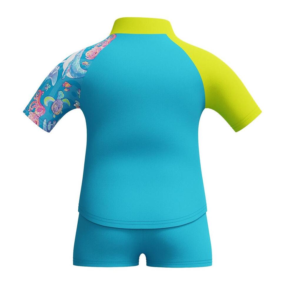 Speedo Stroje Pływackie Junior Digi Ss Rsh Tp Set Im Blue 8-00384418240 9-12Msc.