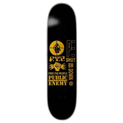 Skateboard Deck Element X Public Enemy Pexe Shut Em Down 8.25''