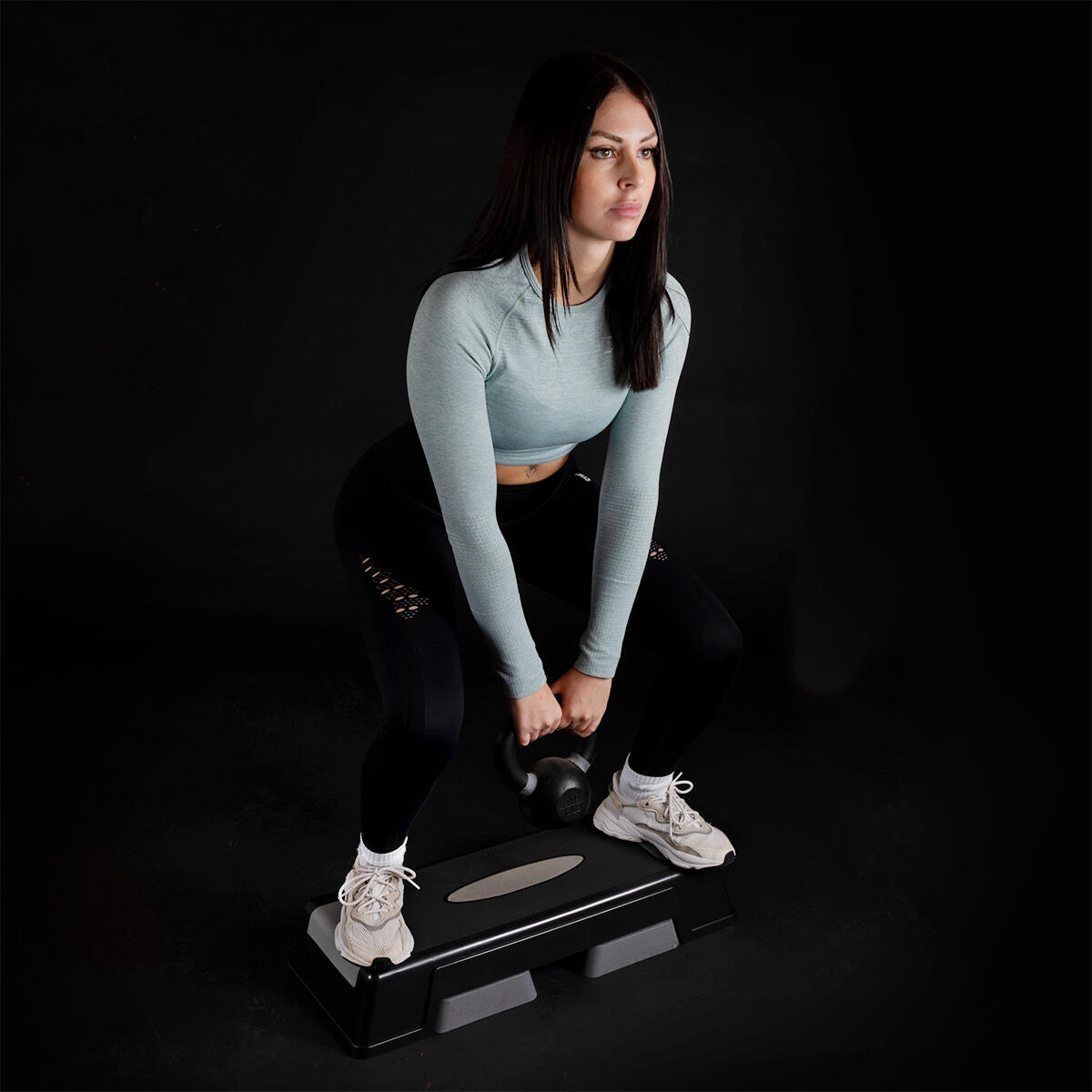 Fitness-/Aerobic-Step 70cm verstellbar 3 Stufen (12 / 17 / 22 cm) JustFit 4/5