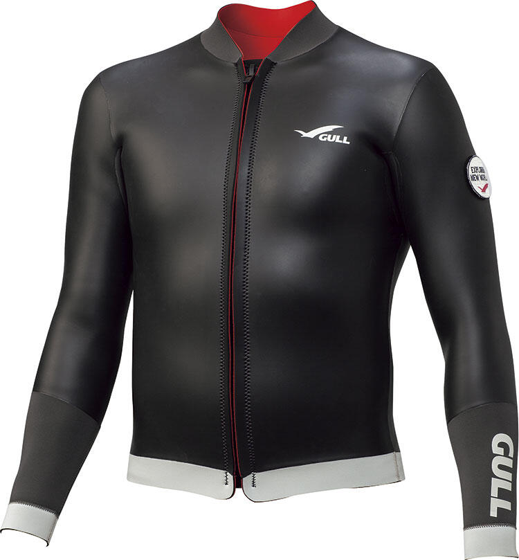 Gull Men's 2mm SKIN Topper II-Black/White-ML