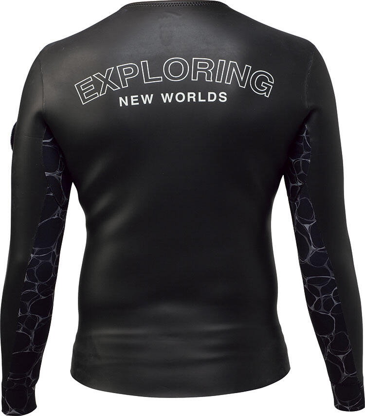 Gull Men's 2mm SKIN Topper II-Black/White-ML