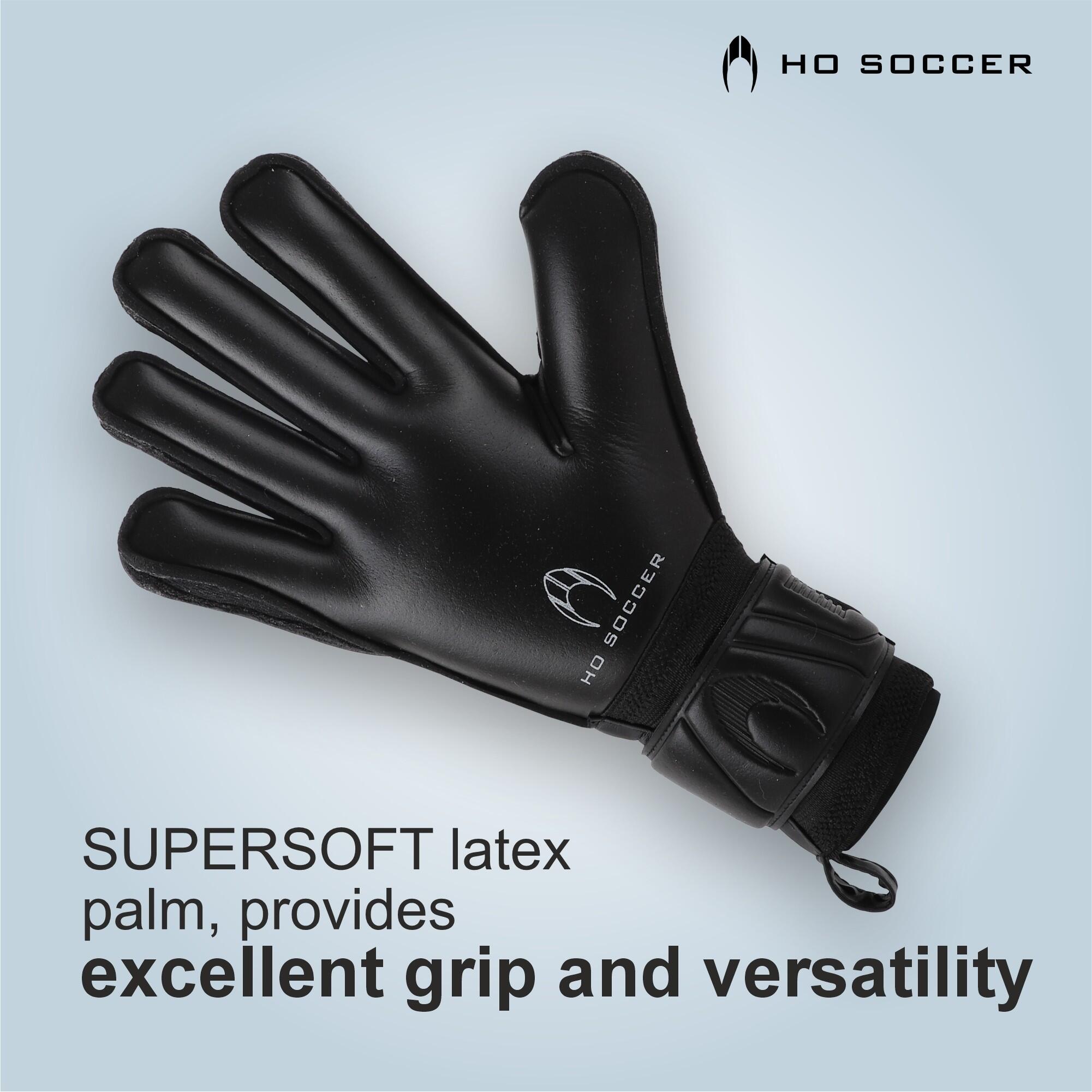 Guanto da portiere con protezioni Ho Soccer per Adulti Spirito Flat Nero 3/7