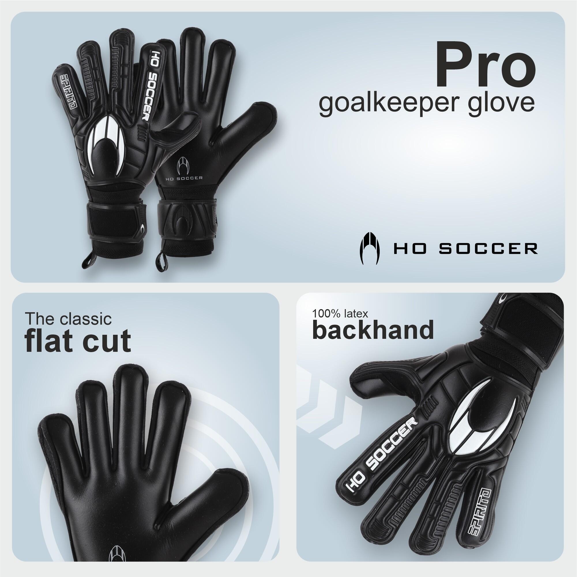 Guanti da portiere Ho Soccer per Bambino Spirito Flat Nero 4/7