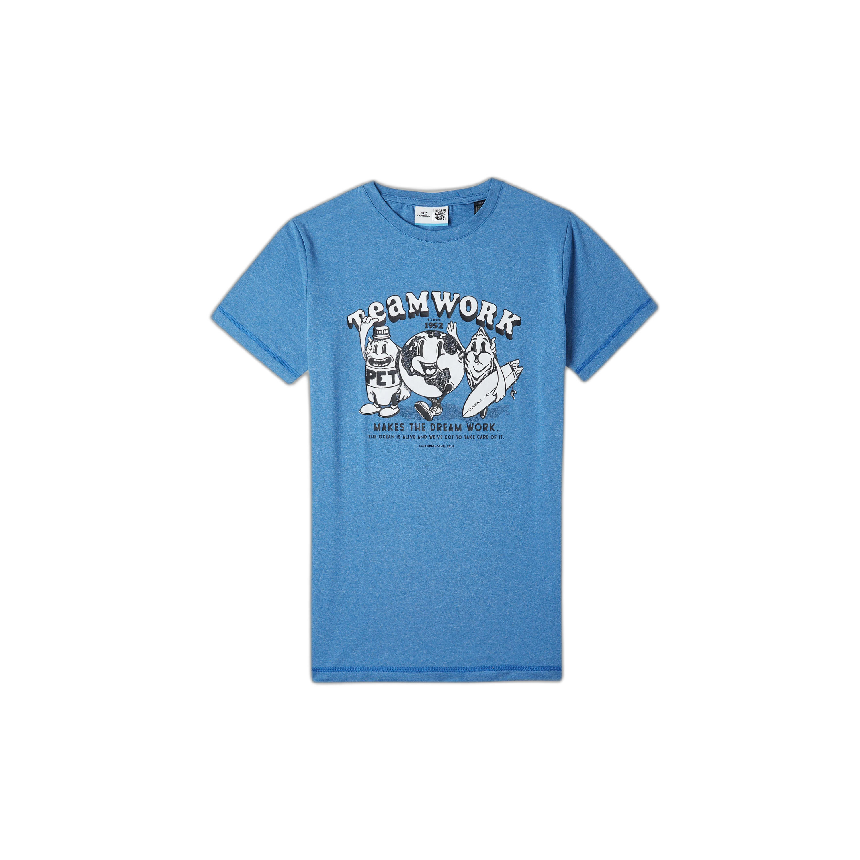 T-shirt O'Neills Garçon 9-10 Ans – Bleu, En Polyester, Col Rond, Pour Le Foot